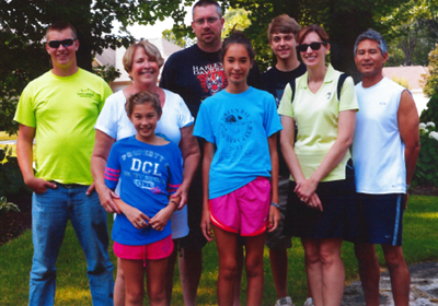 Barbara Heuer and her family
